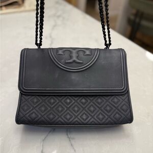 Tory Burch Black Quilted Shoulder/Crossbody Purse